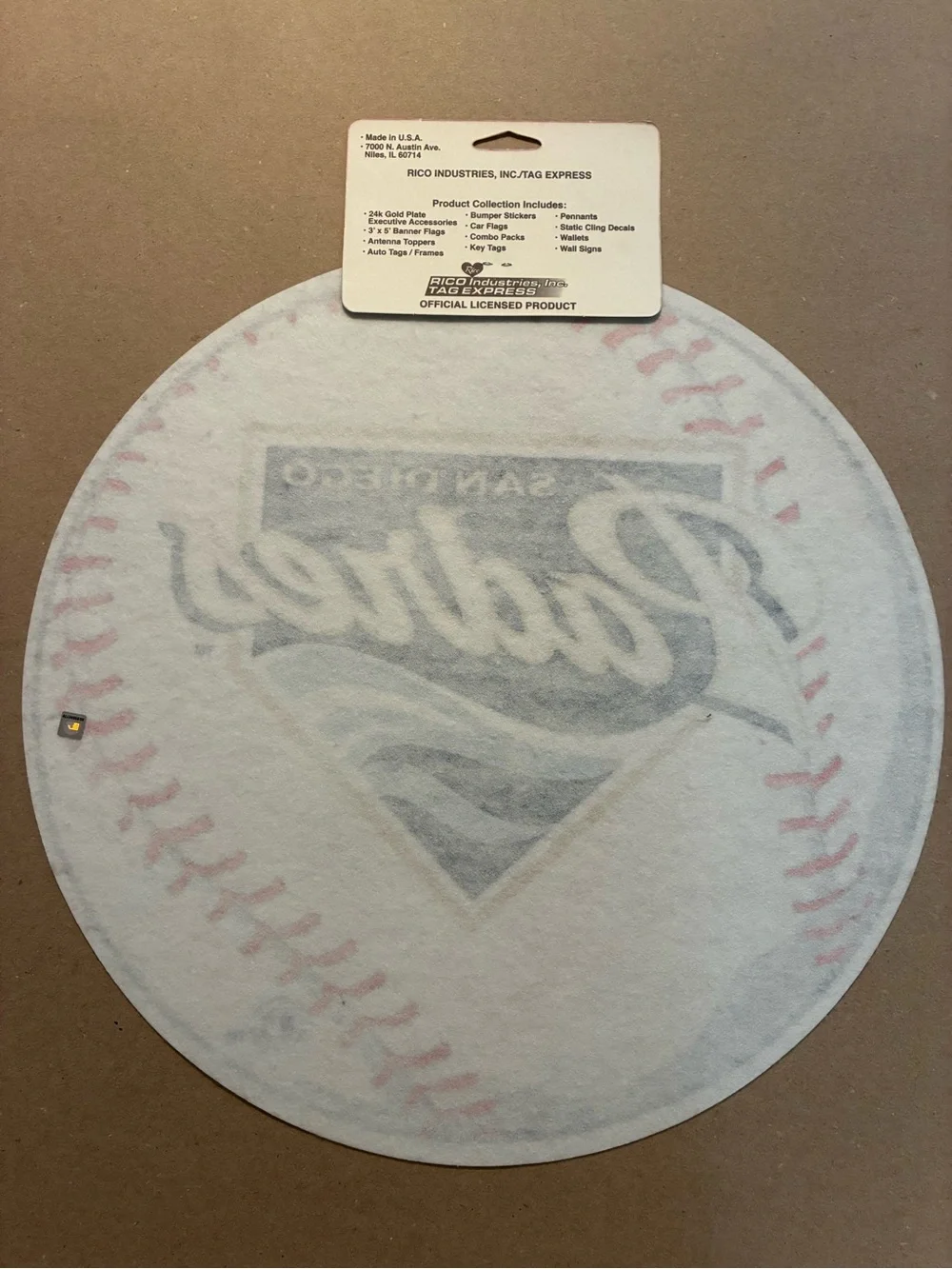 San Diego Padres Baseball Wall Decor - Pennant 14.75” Circumference